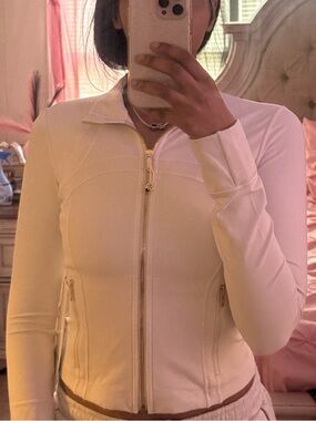 lululemon a Cream Zip-Up Jacket